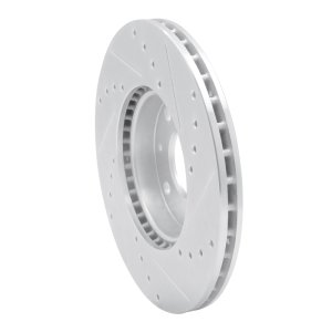 Chevrolet Spark Brake Rotor (1) - Front Left - R1 Concepts - Drilled & Slotted - Silver - `16-`22